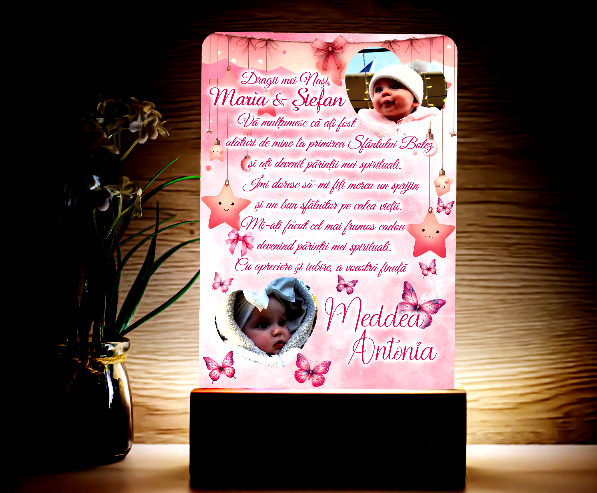 Lampă Personalizată - Fluturaşi