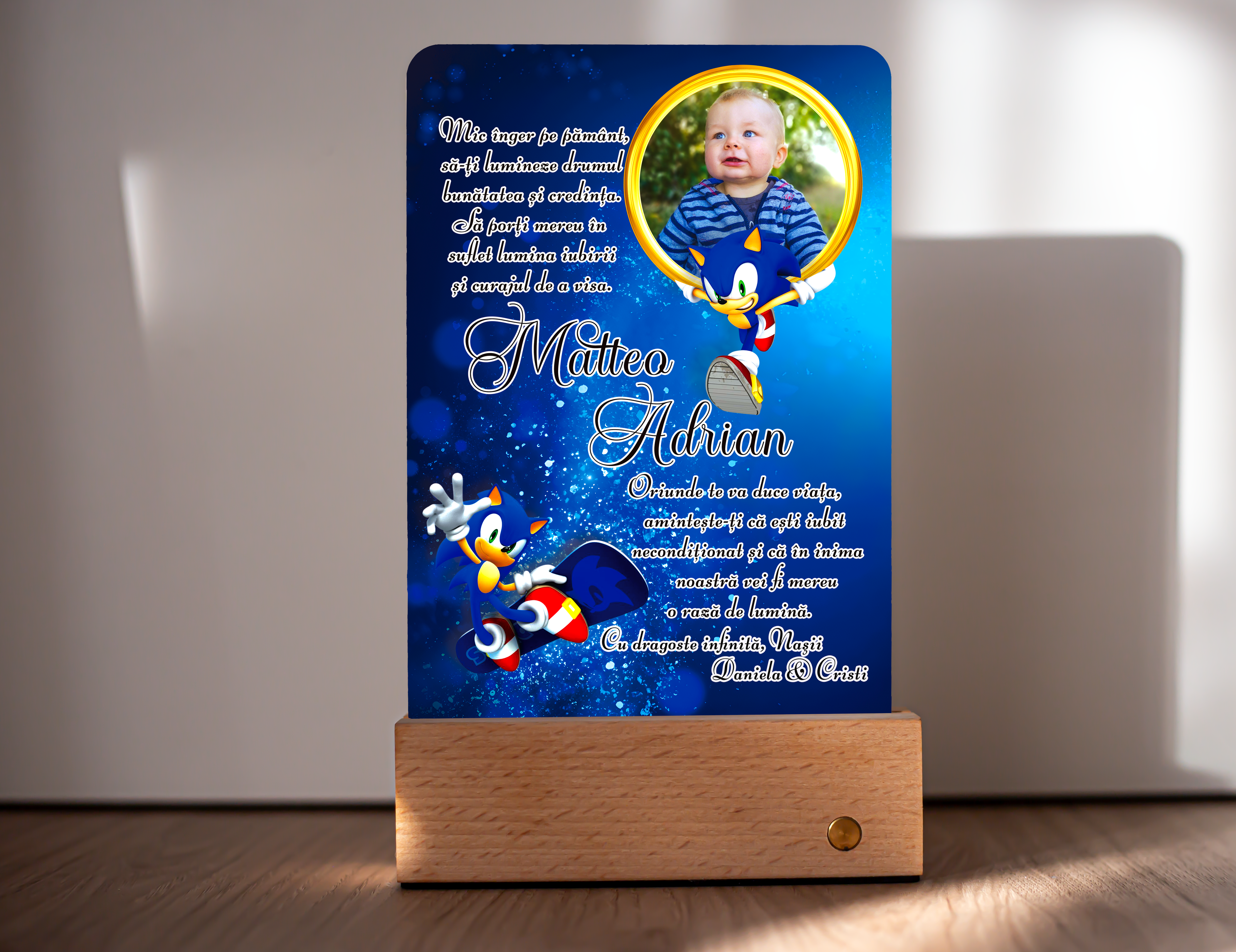 Lampă Personalizată Copii - Sonic