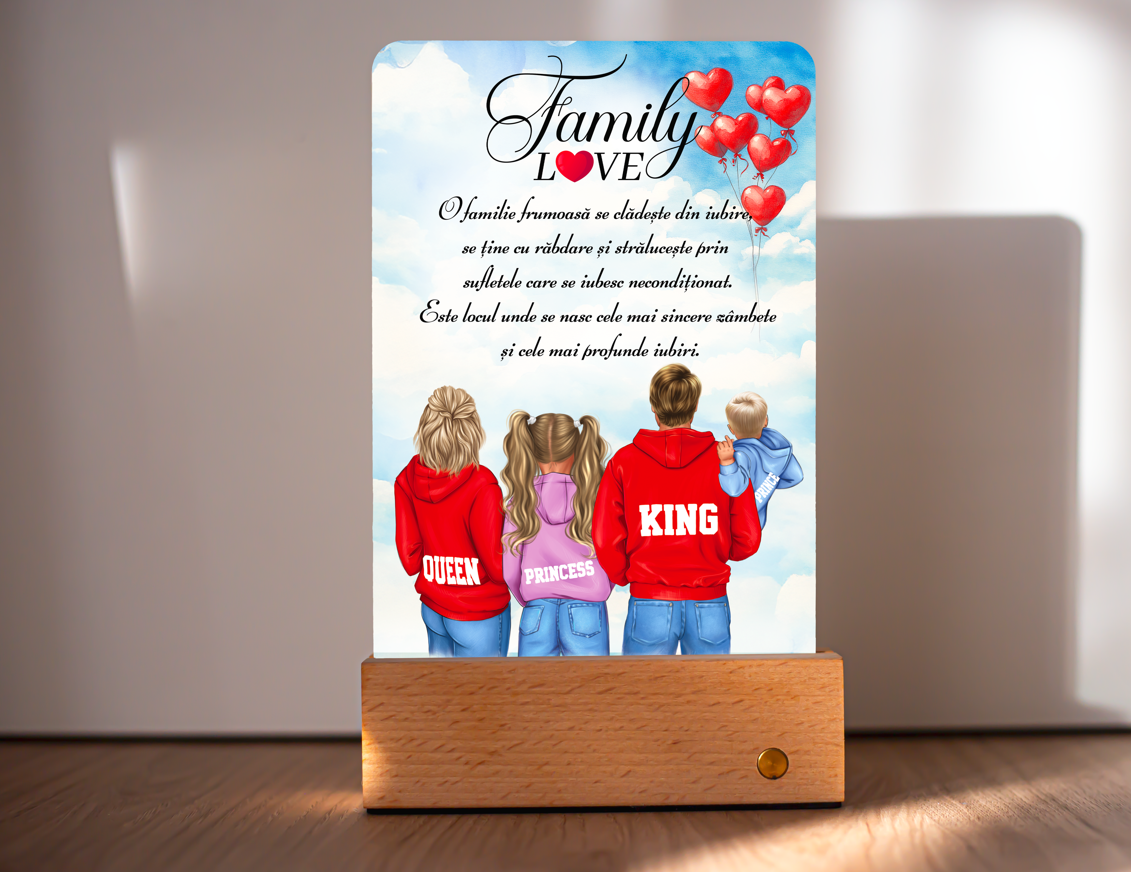 Lampă Personalizată „Portret de Familie”- Puritate