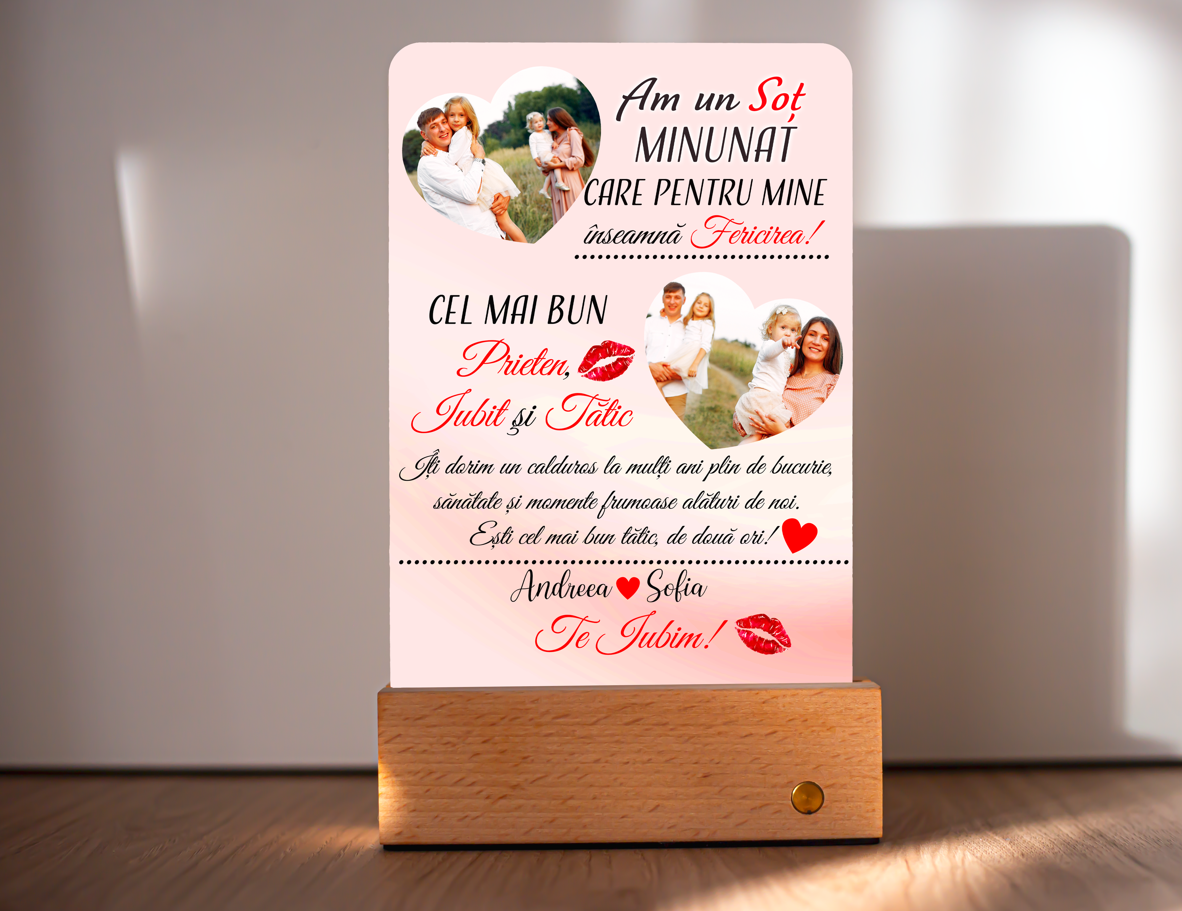 Lampă Personalizată -Soț, Prieten & Tătic Minunat