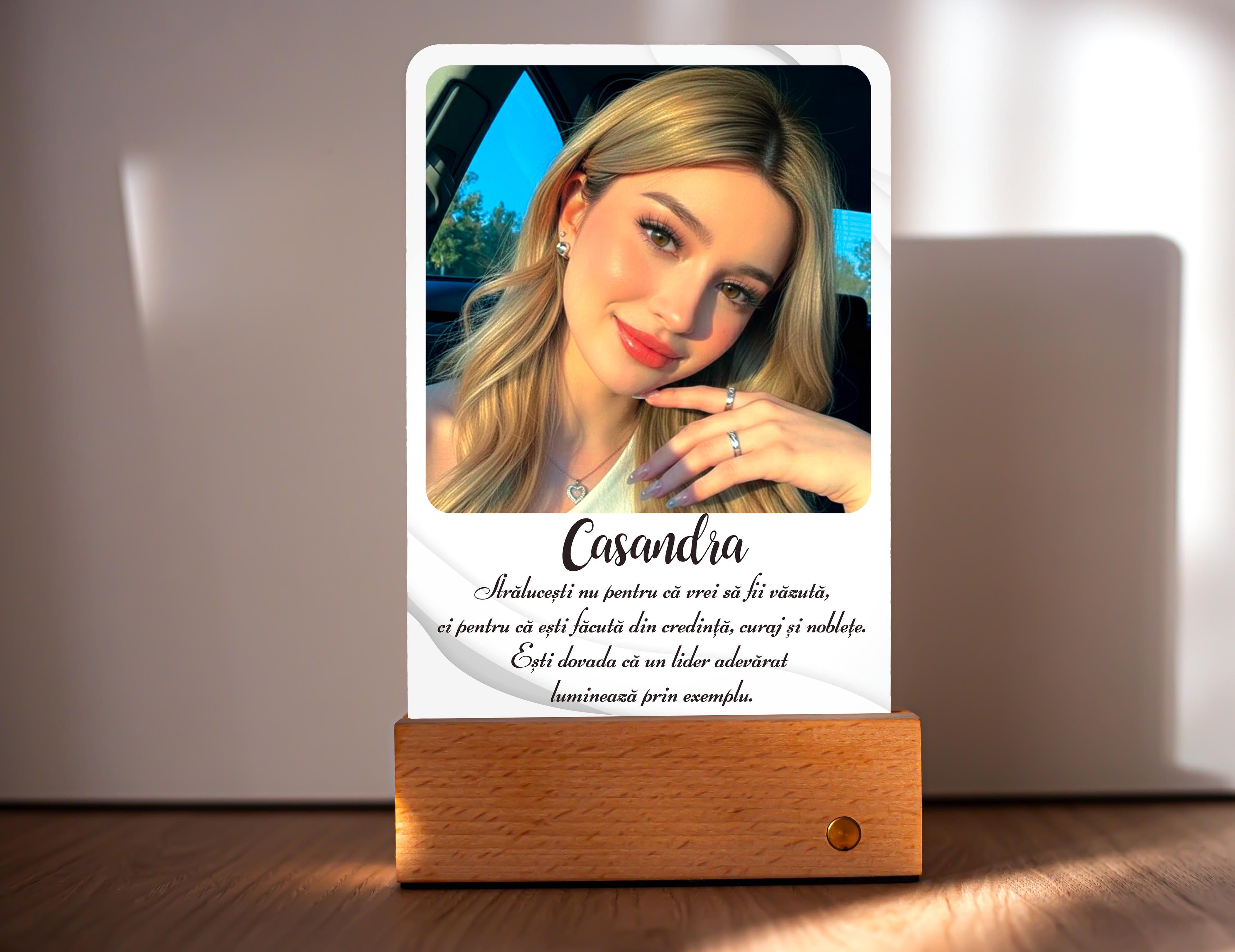 Lampă Foto Personalizată -„Lider prin Exemplu”