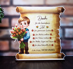 Trofeu Pergament „Mulțumire pentru Educatoare” Băieţel