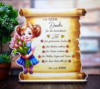 Trofeu Pergament „Mulțumire pentru Educatoare/Profesori” - Fetiţe