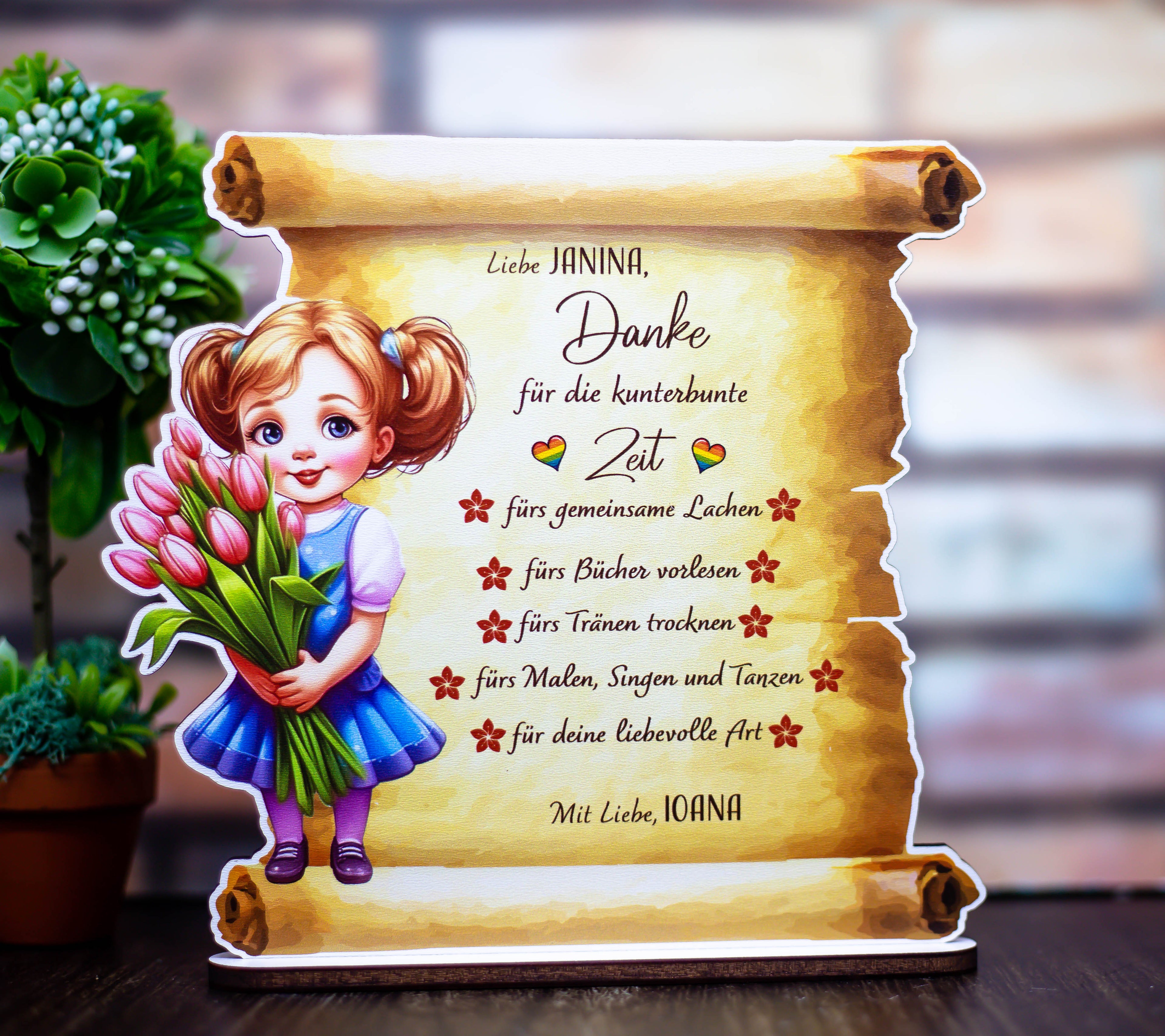 Trofeu Pergament „Mulțumire pentru Educatoare/Profesori” - Fetiţe