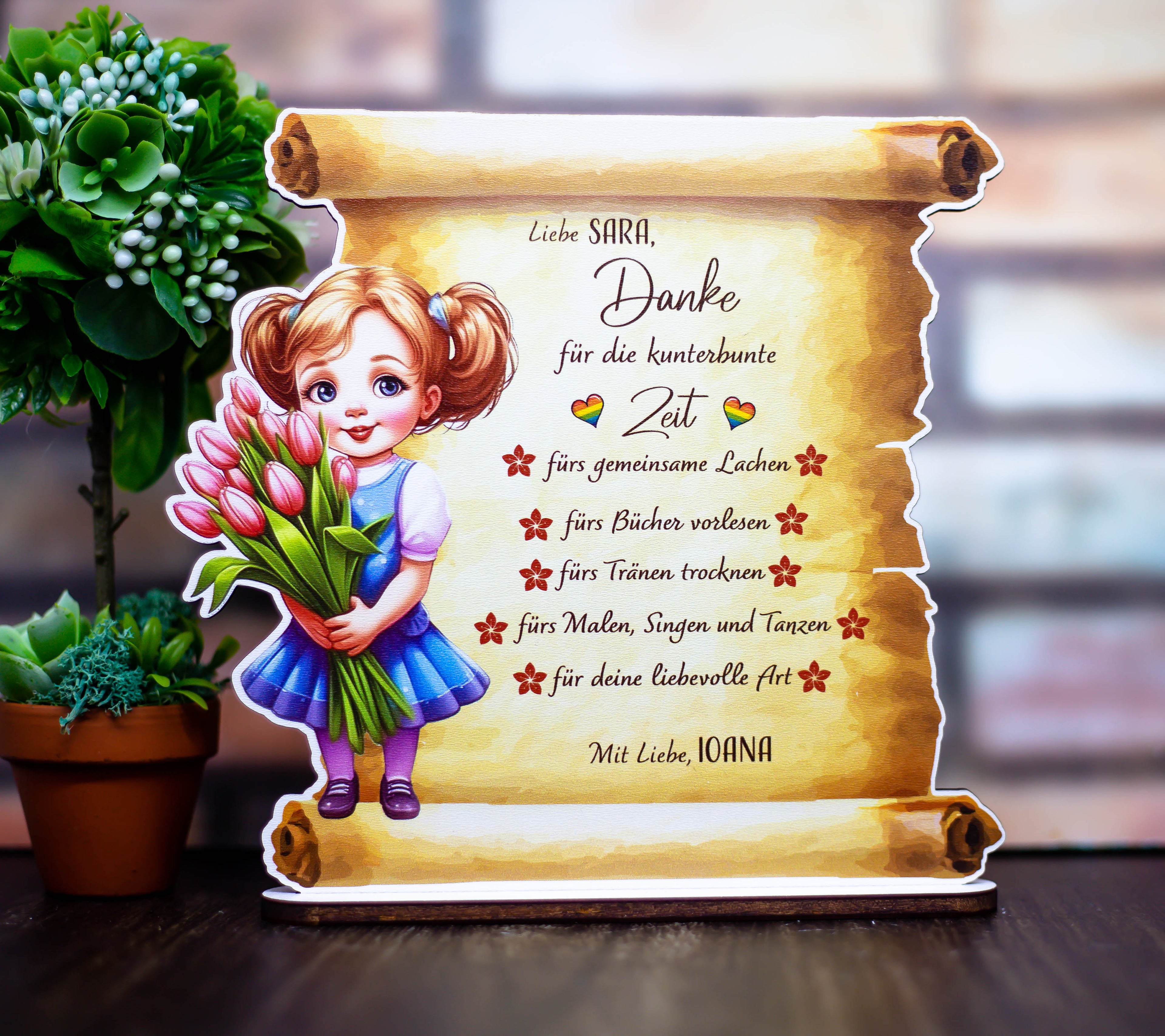 Trofeu Pergament „Mulțumire pentru Educatoare/Profesori” - Fetiţe