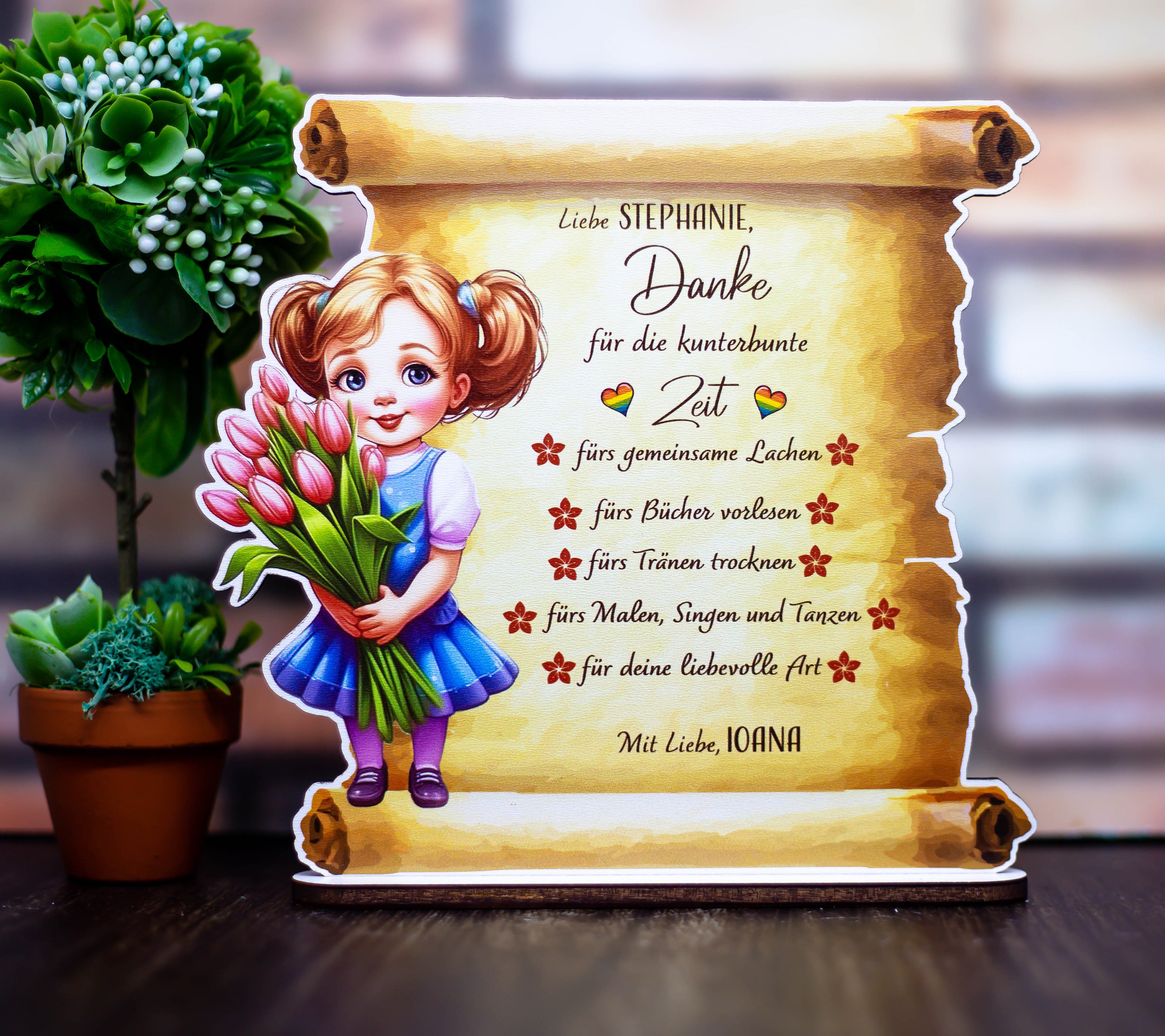 Trofeu Pergament „Mulțumire pentru Educatoare/Profesori” - Fetiţe