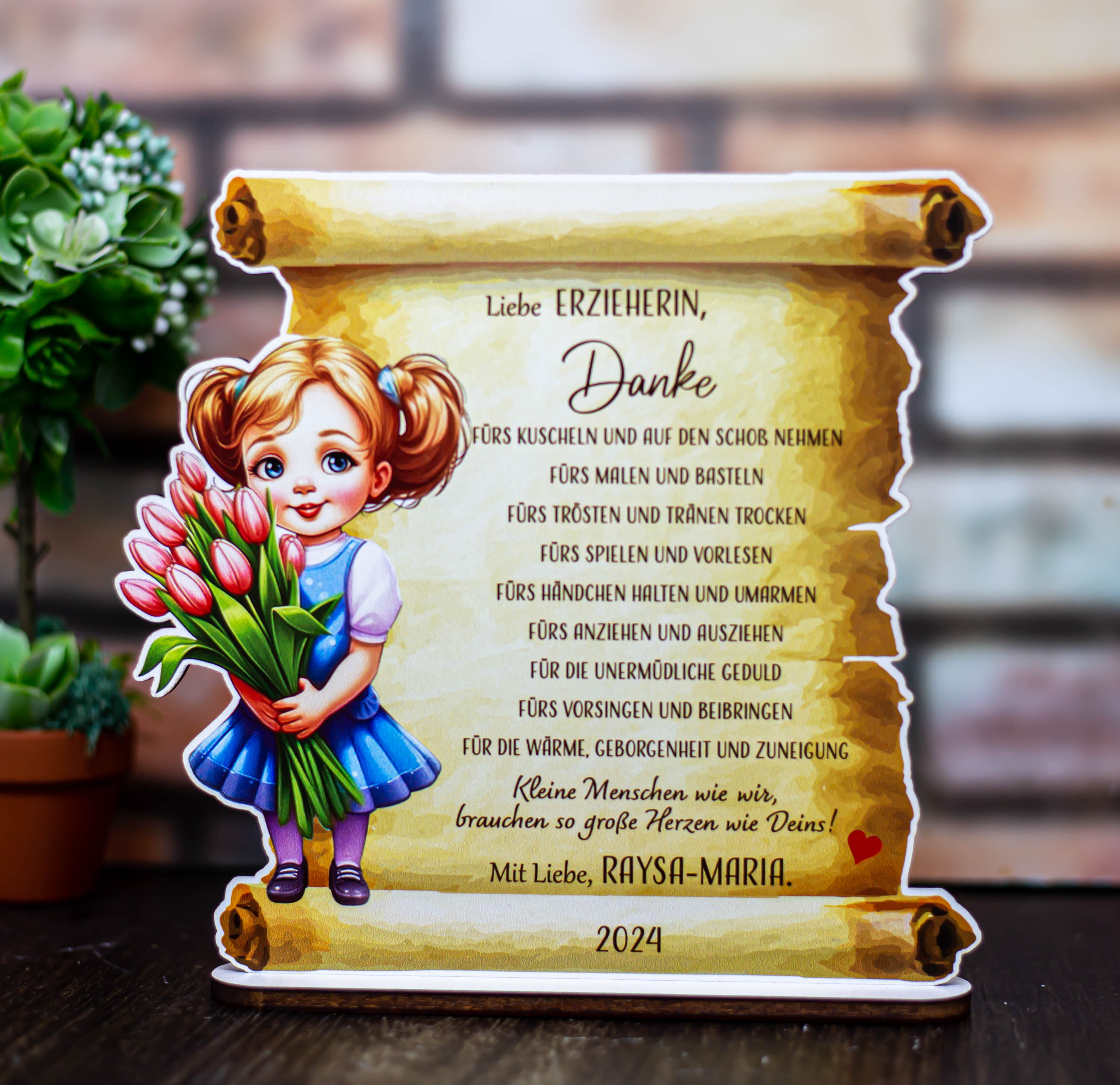 Trofeu Pergament „Mulțumire pentru Educatoare/Profesori” - Fetiţe