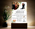 Lampă Personalizată - „Mulțumire Nași Cununie” - Luxury Edition