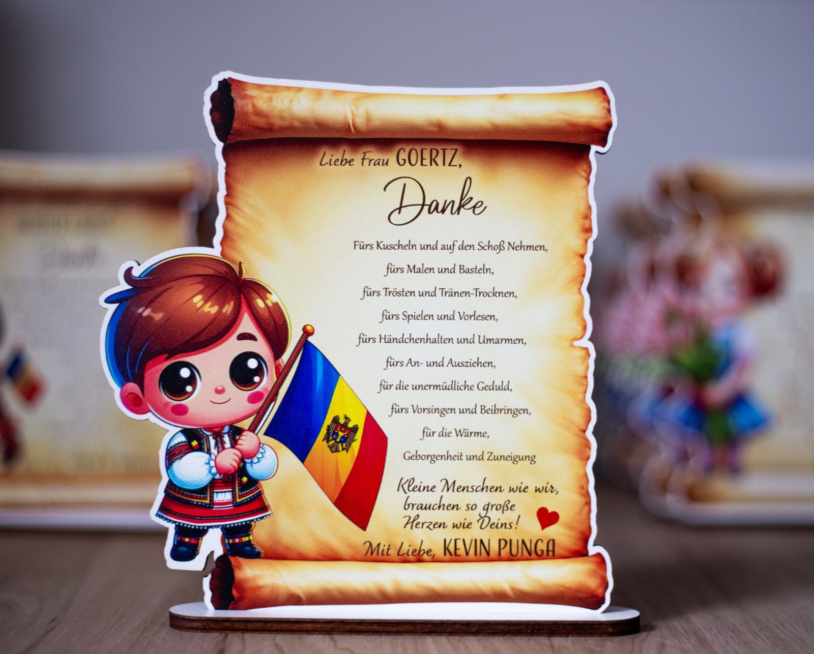 Trofeu Pergament Tradiţional Băieţel