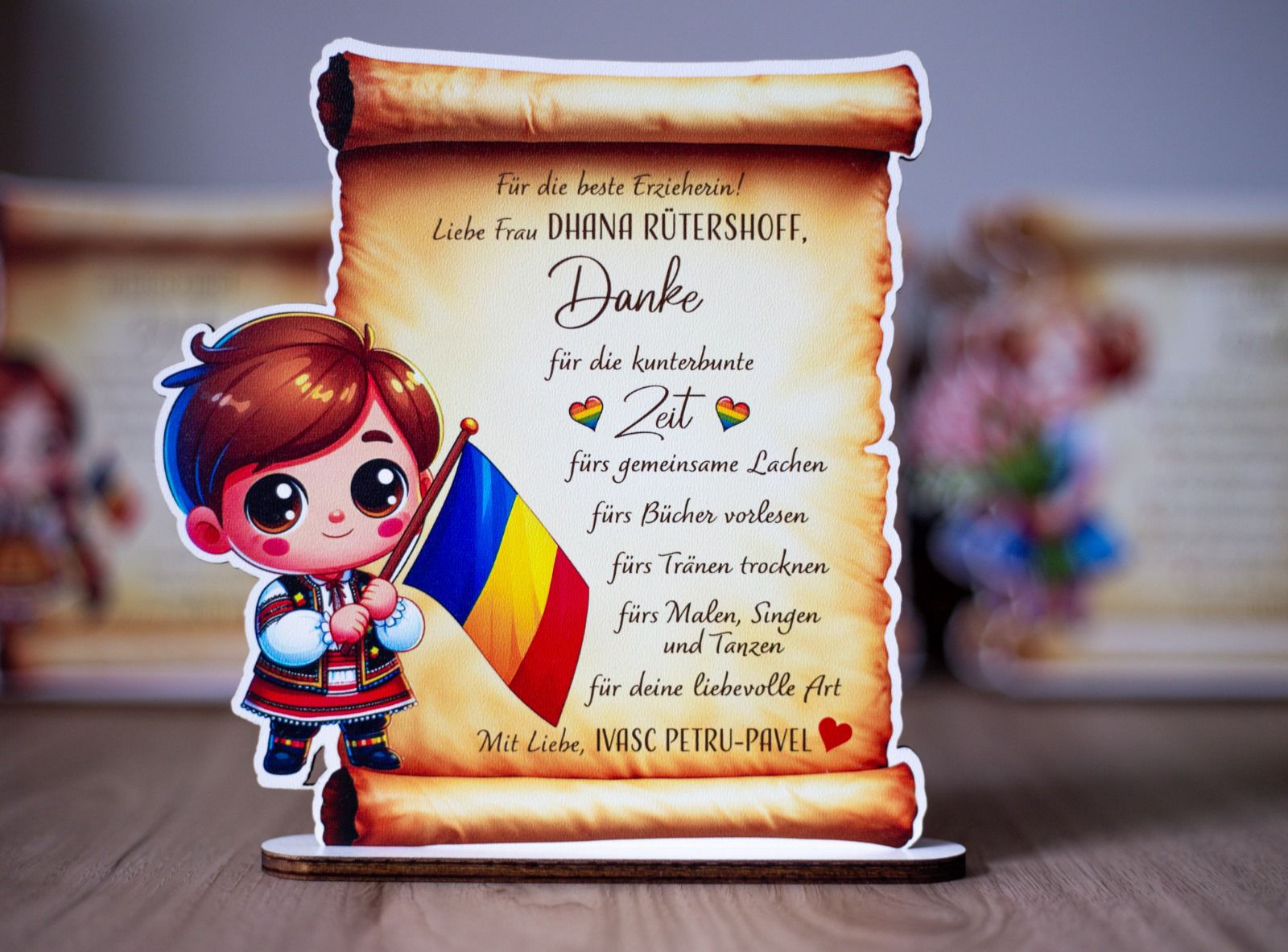 Trofeu Pergament Tradiţional Băieţel