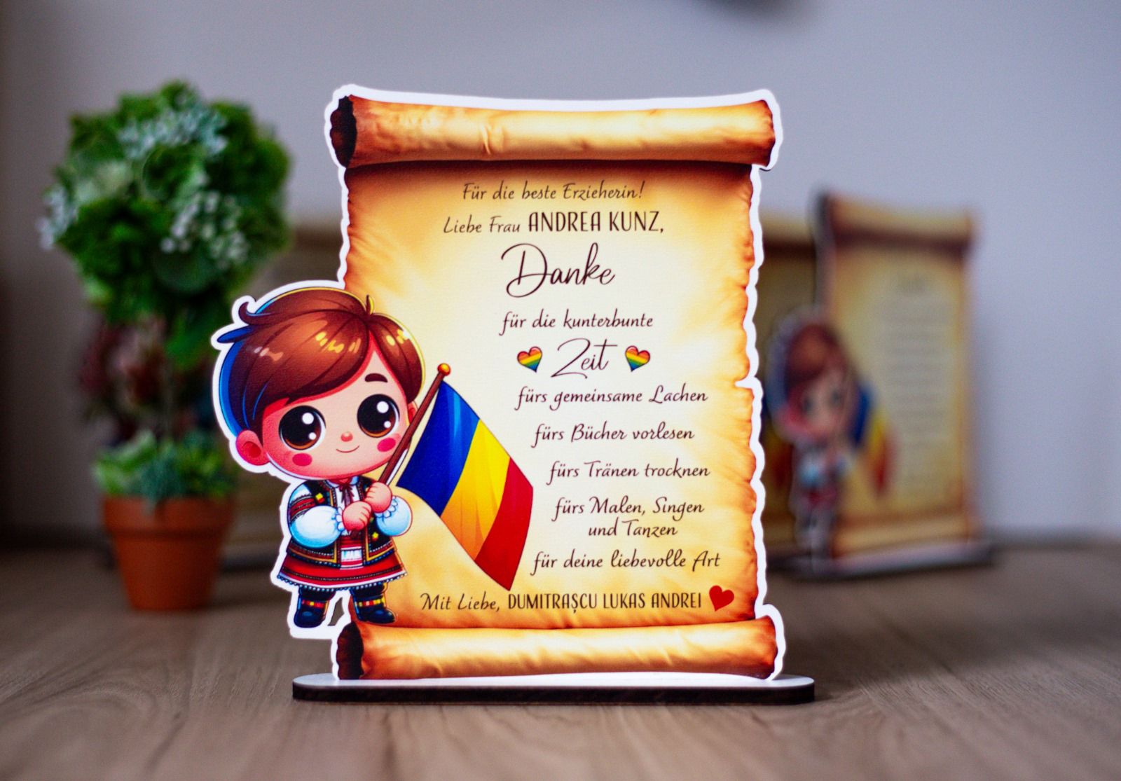 Trofeu Pergament Tradiţional Băieţel