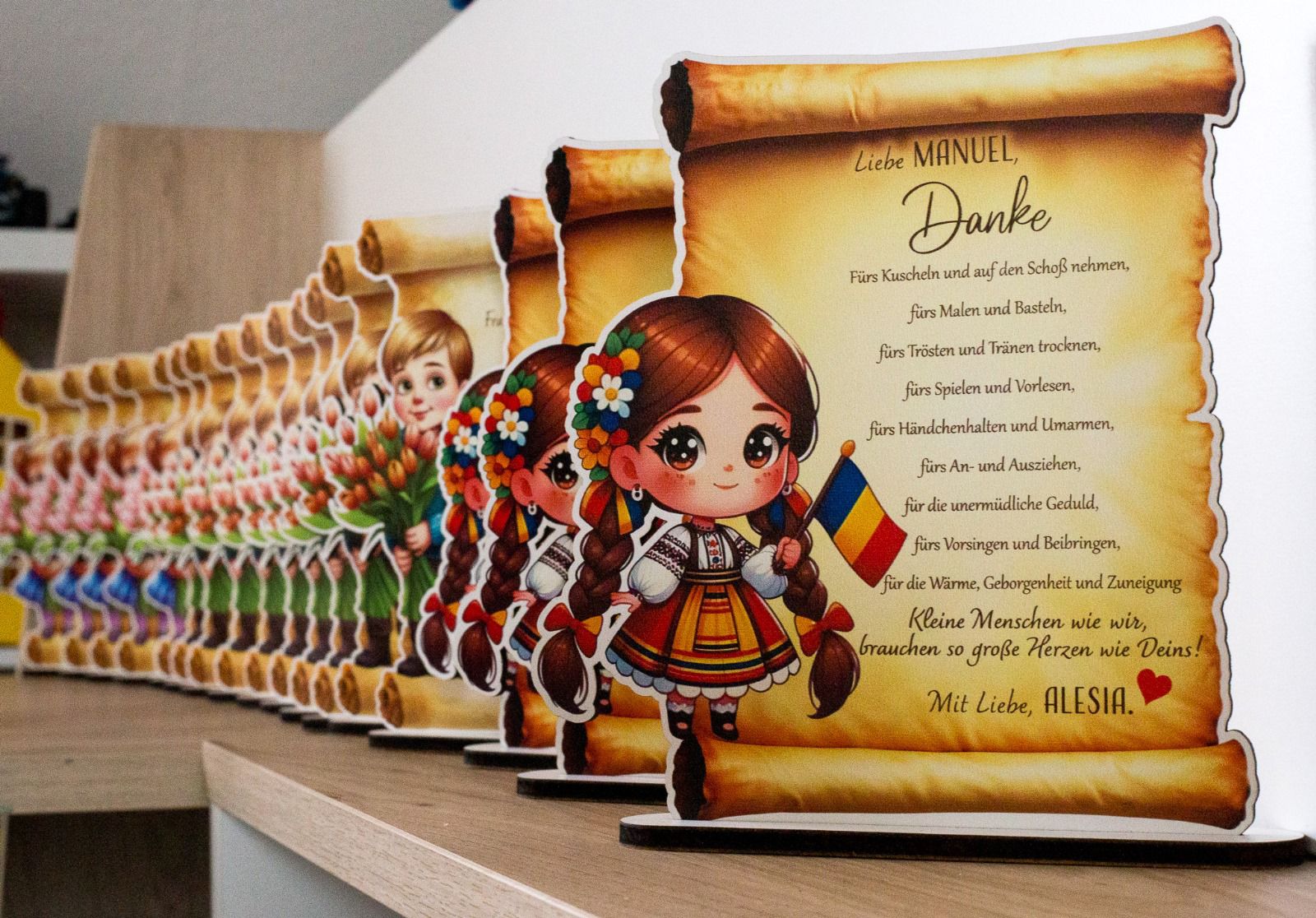 Trofeu Personalizat Tradiţional Fetiţă