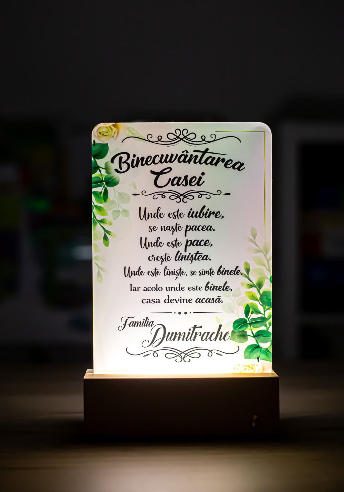 Lampă Personalizată - Binecuv