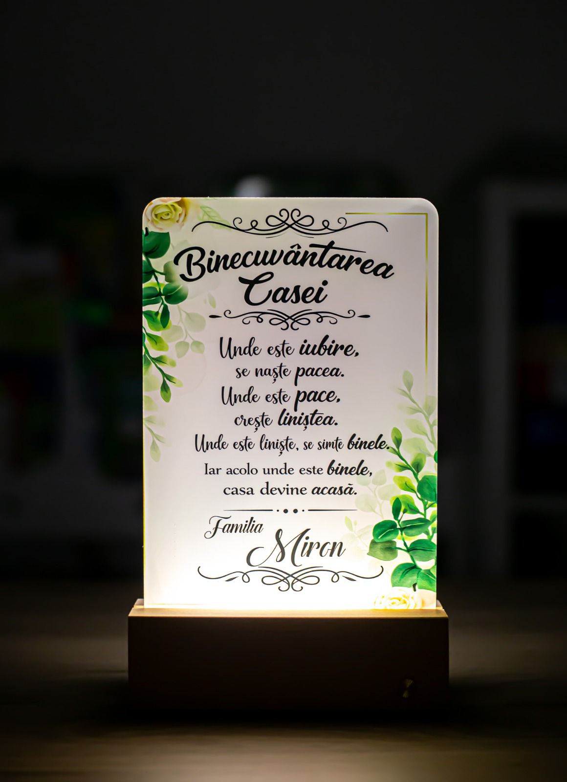 Lampă Personalizată - Binecuv