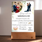 Lampă Personalizată - „Mulțumire Nași Cununie” - Luxury Edition