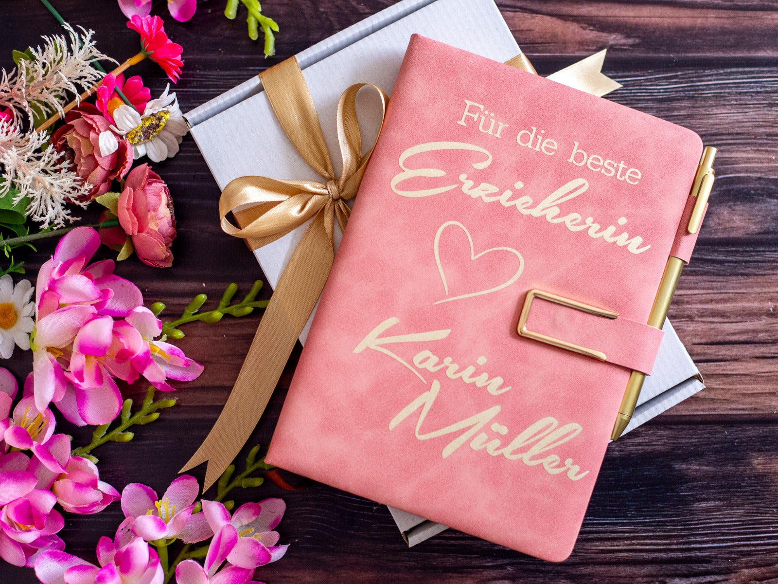 Agendă Personalizată Elgantă-„Pentru Cea Mai Bună Educatoare”