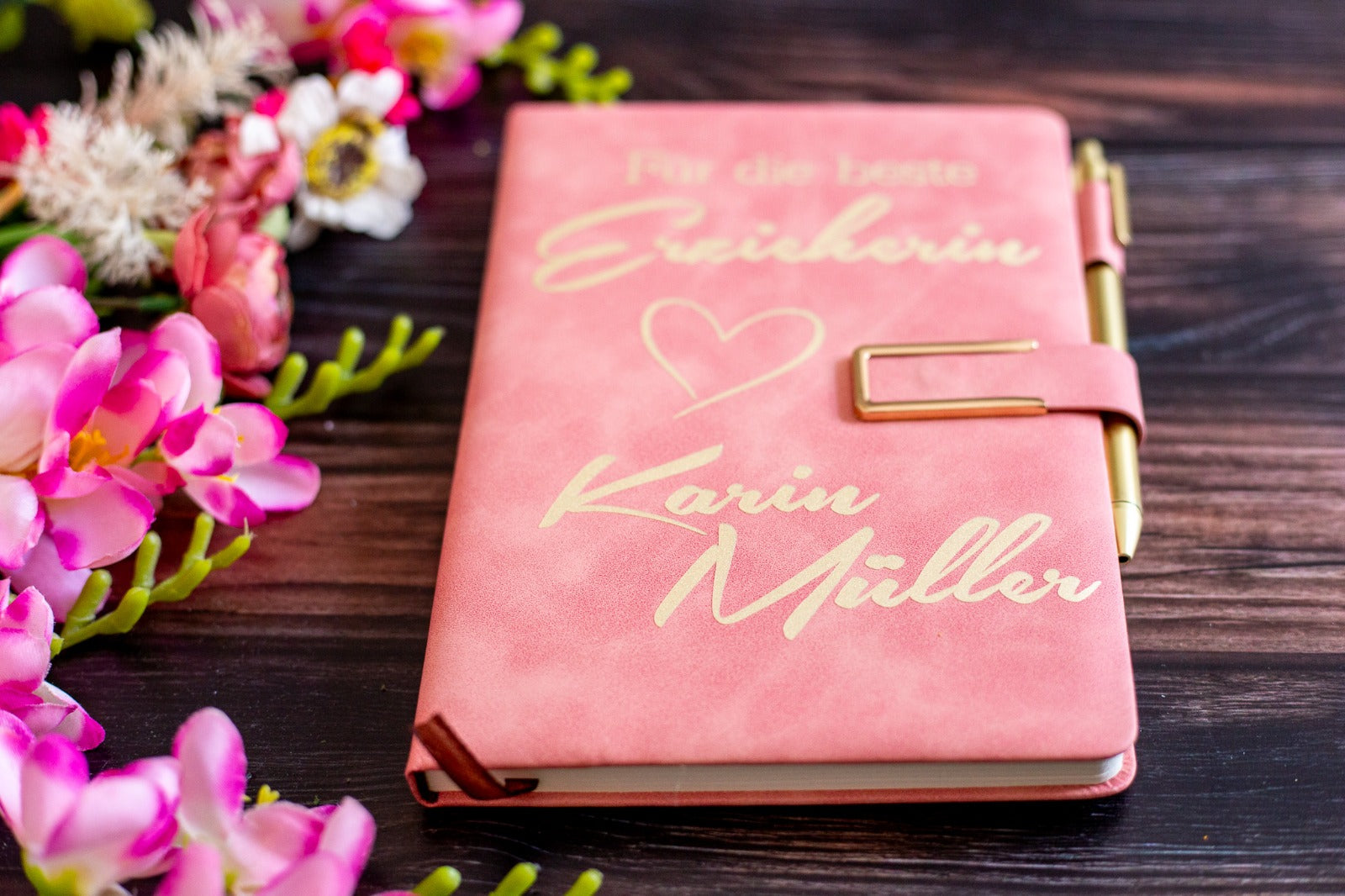 Agendă Personalizată Elgantă-„Pentru Cea Mai Bună Educatoare”