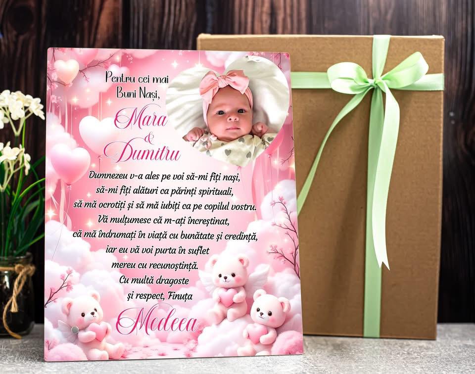 Tablou de sticlă - Apreciere pentru Naşi / Moşi