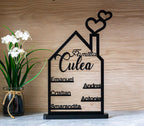Decor Personalizat „Căminul Nostru” – Print 3D cu Numele Familiei