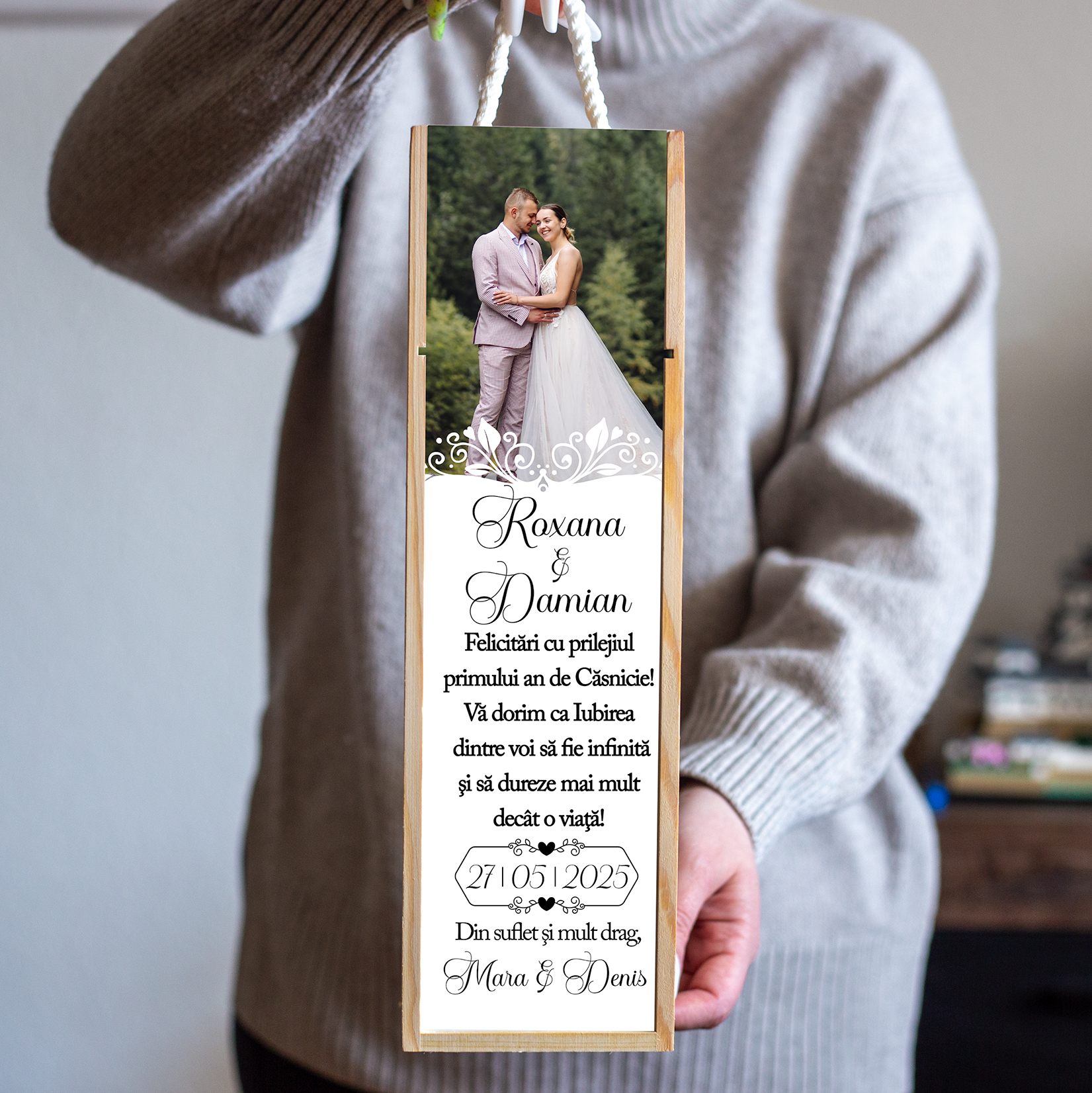 Cutie de Vin Personalizată – Aniversare Căsnicie