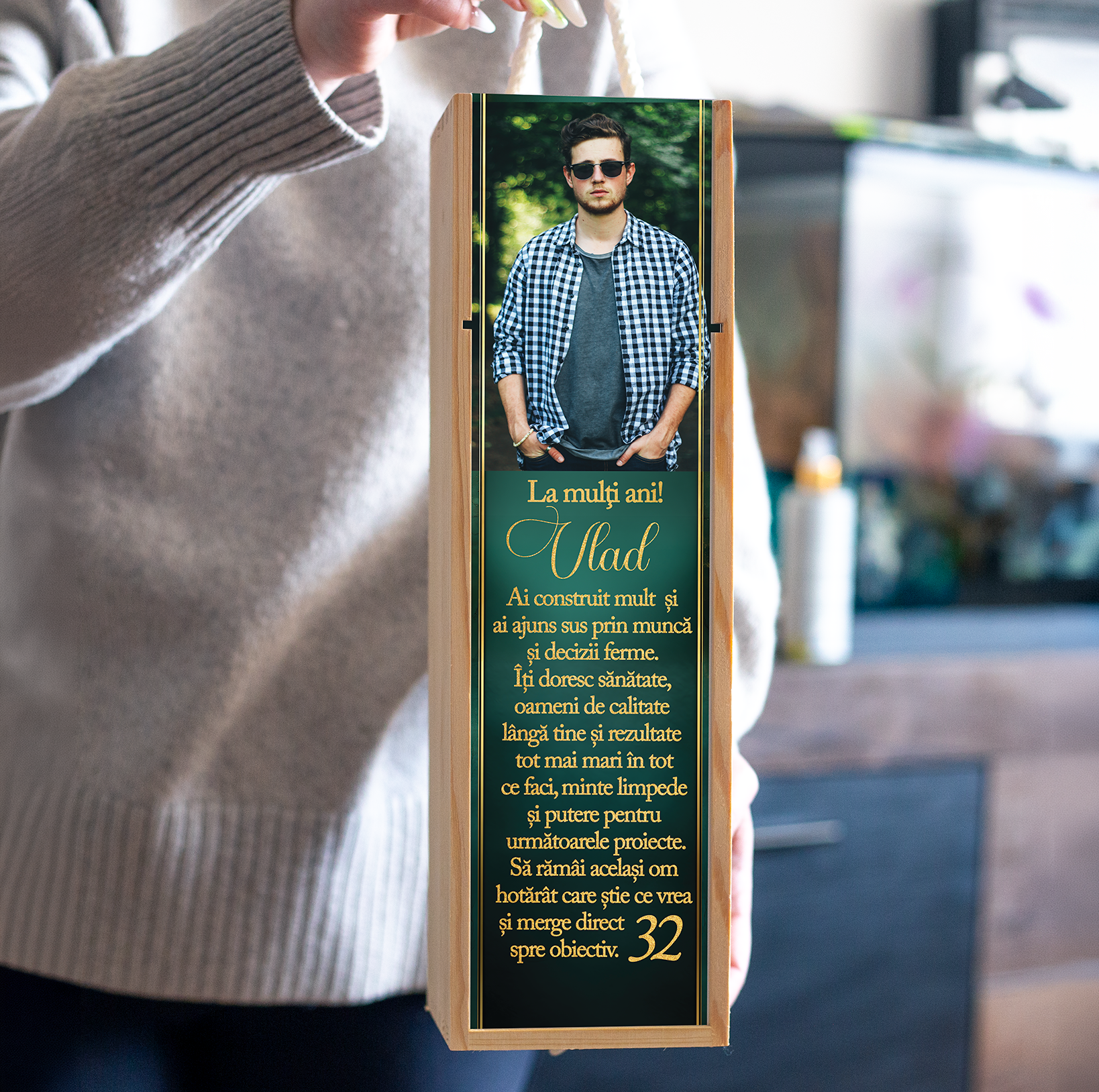 Cutie de Vin Personalizată – „Lider & Succes”