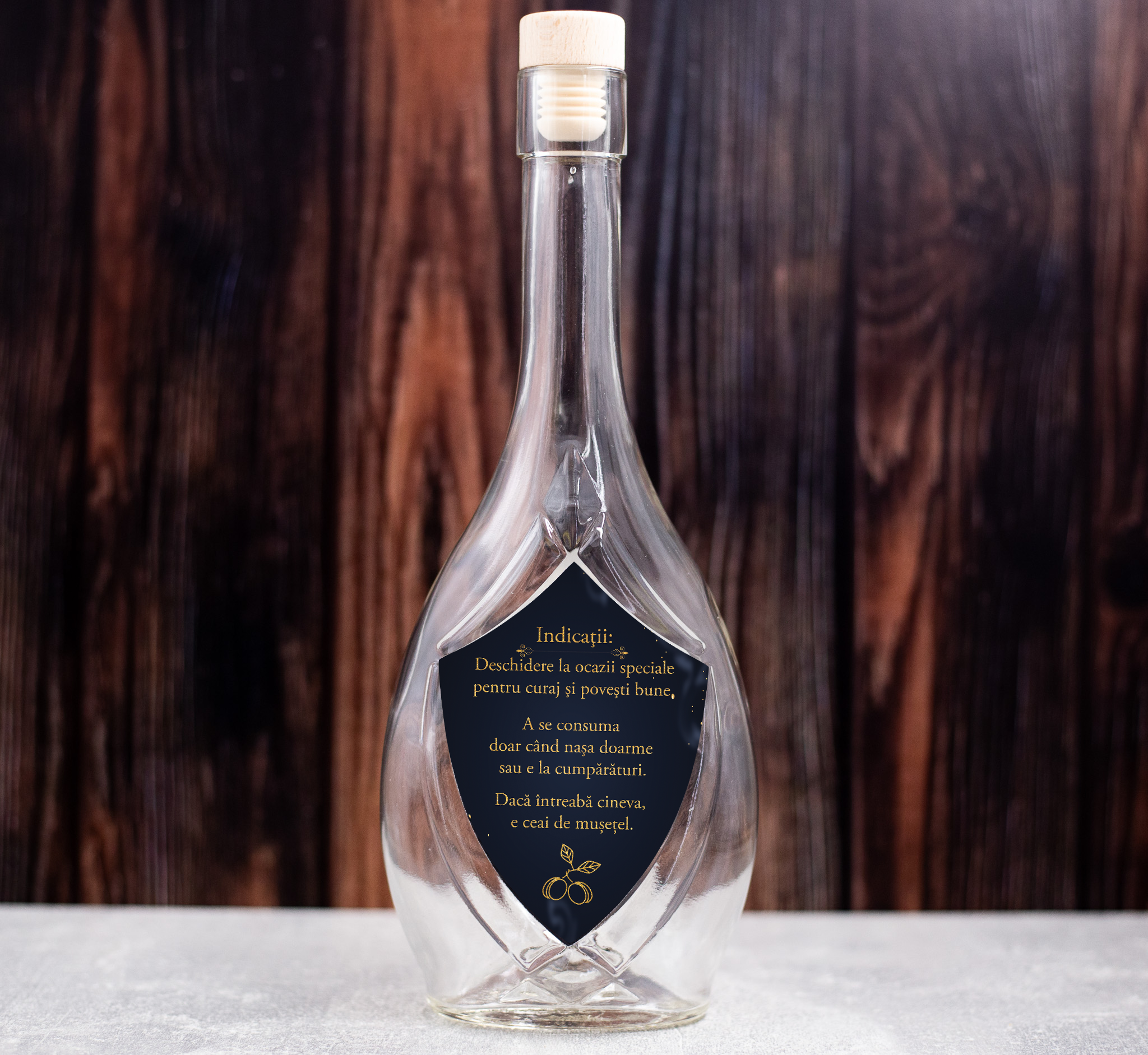 Sticlă Personalizată „Licoarea Nașului”