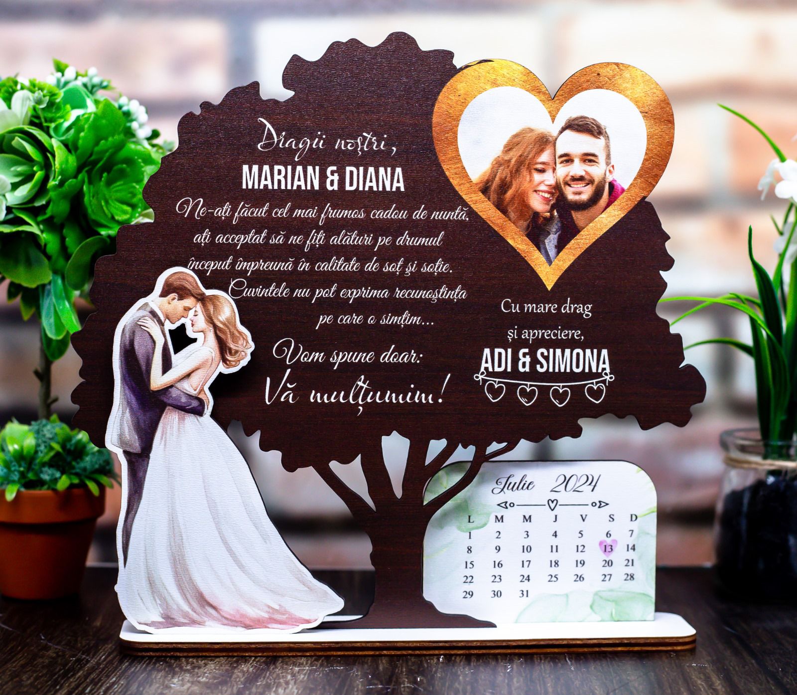 Trofeu Personalizat „Recunoștință Nuntă”