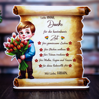 Trofeu Pergament „Mulțumire pentru Educatoare” Băieţel